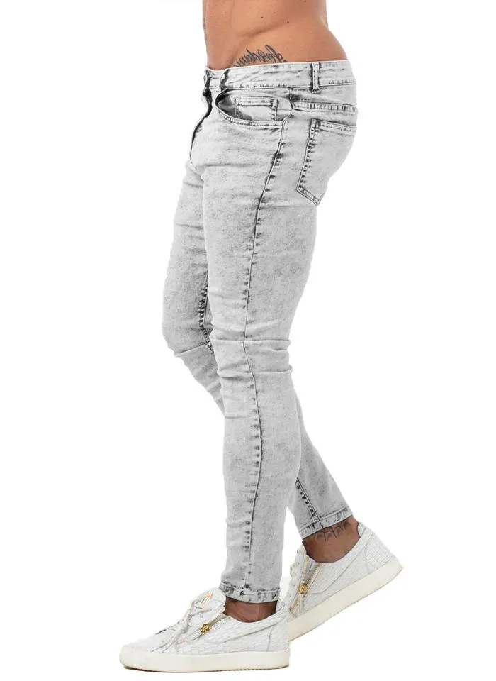 3771 Vintage Light Grey Skinny Stretch Jeans