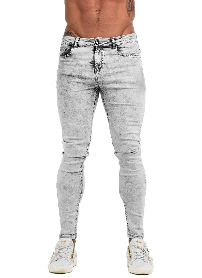 3771 Vintage Light Grey Skinny Stretch Jeans