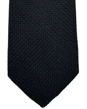 Armani Silk Tie Black Micro Pattern