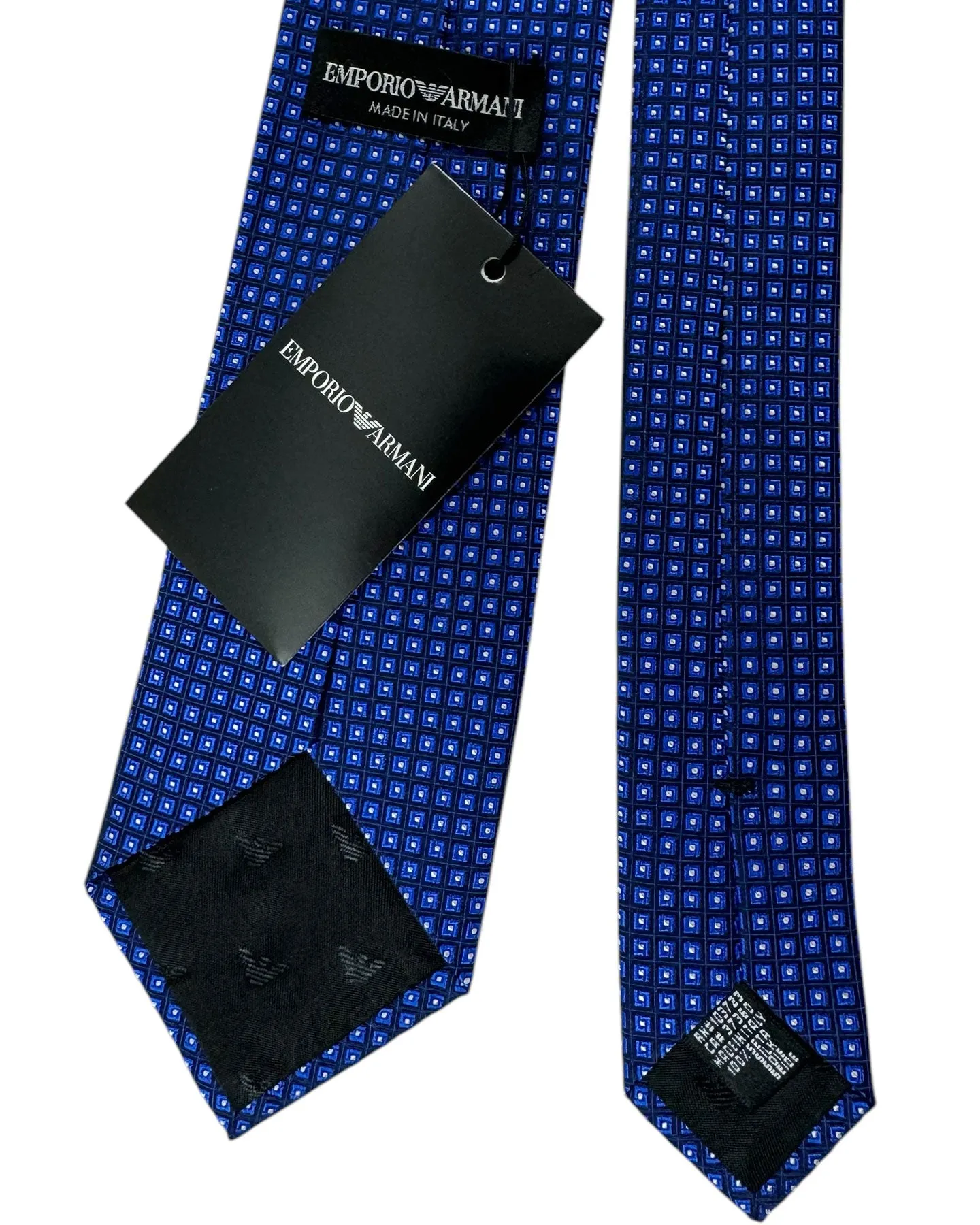 Armani Silk Tie Royal Blue Squares