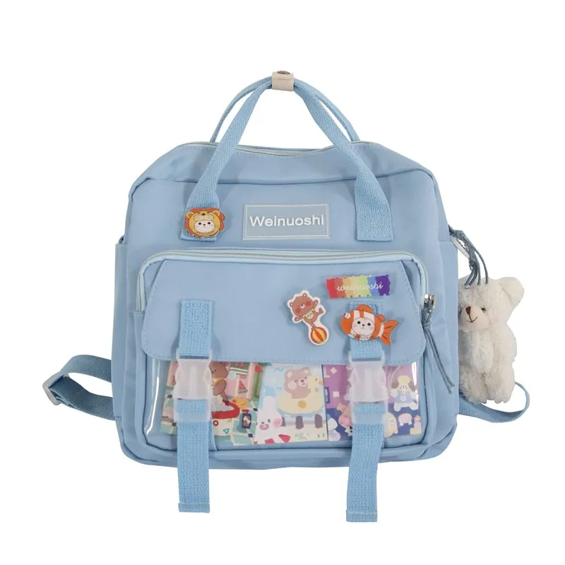 Back to school backpack Small Canvas Teenager Girls For Female Student Patchwork Kawaii Rucksacks Mochila Mini Backpack