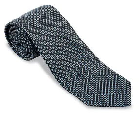 Black/Blue Langmore Micro Necktie - F5142