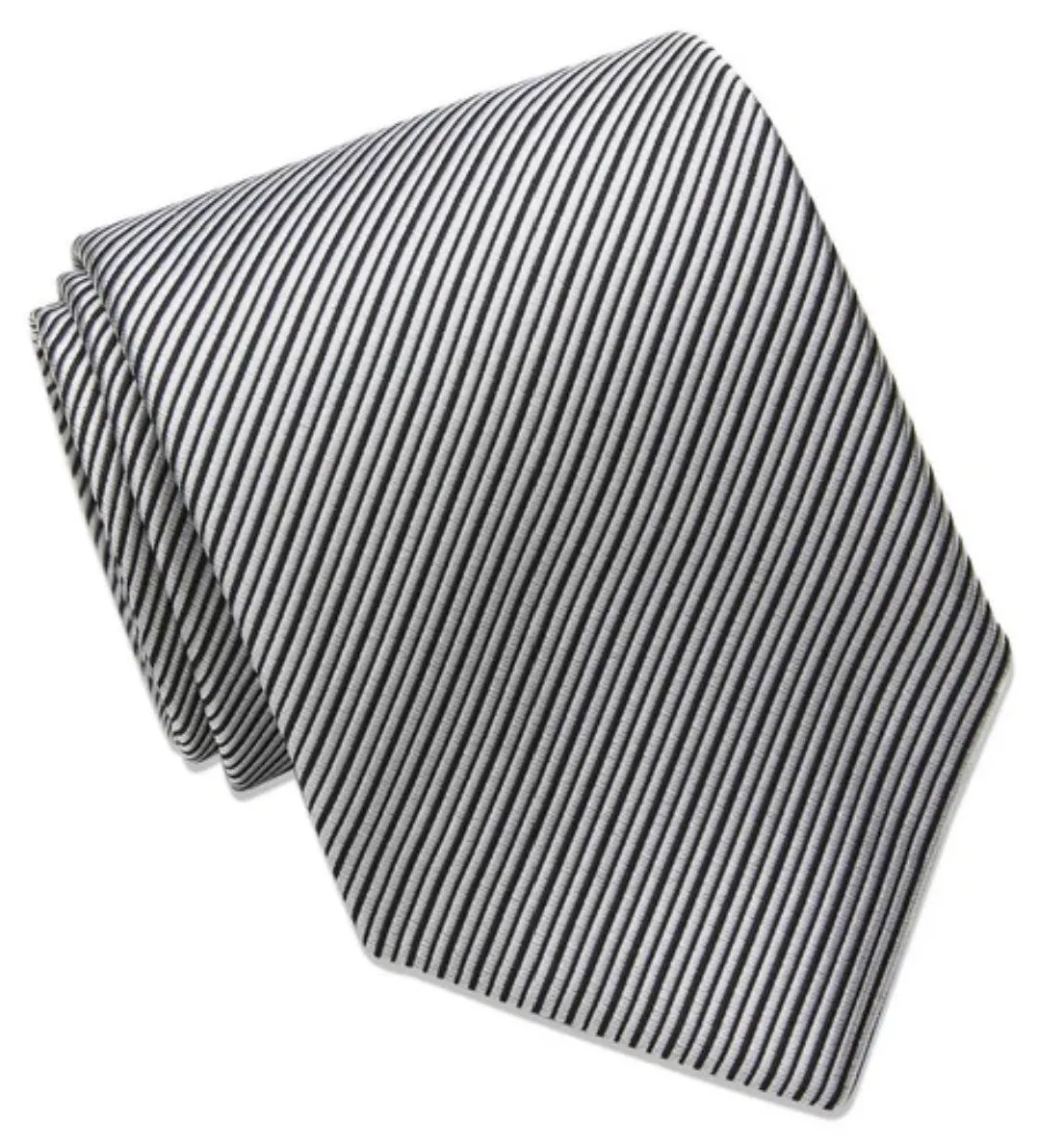 Black/Silver Twill Tie