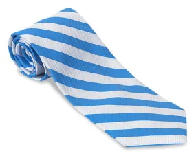 Blue/White Bar Stripes Necktie - F619