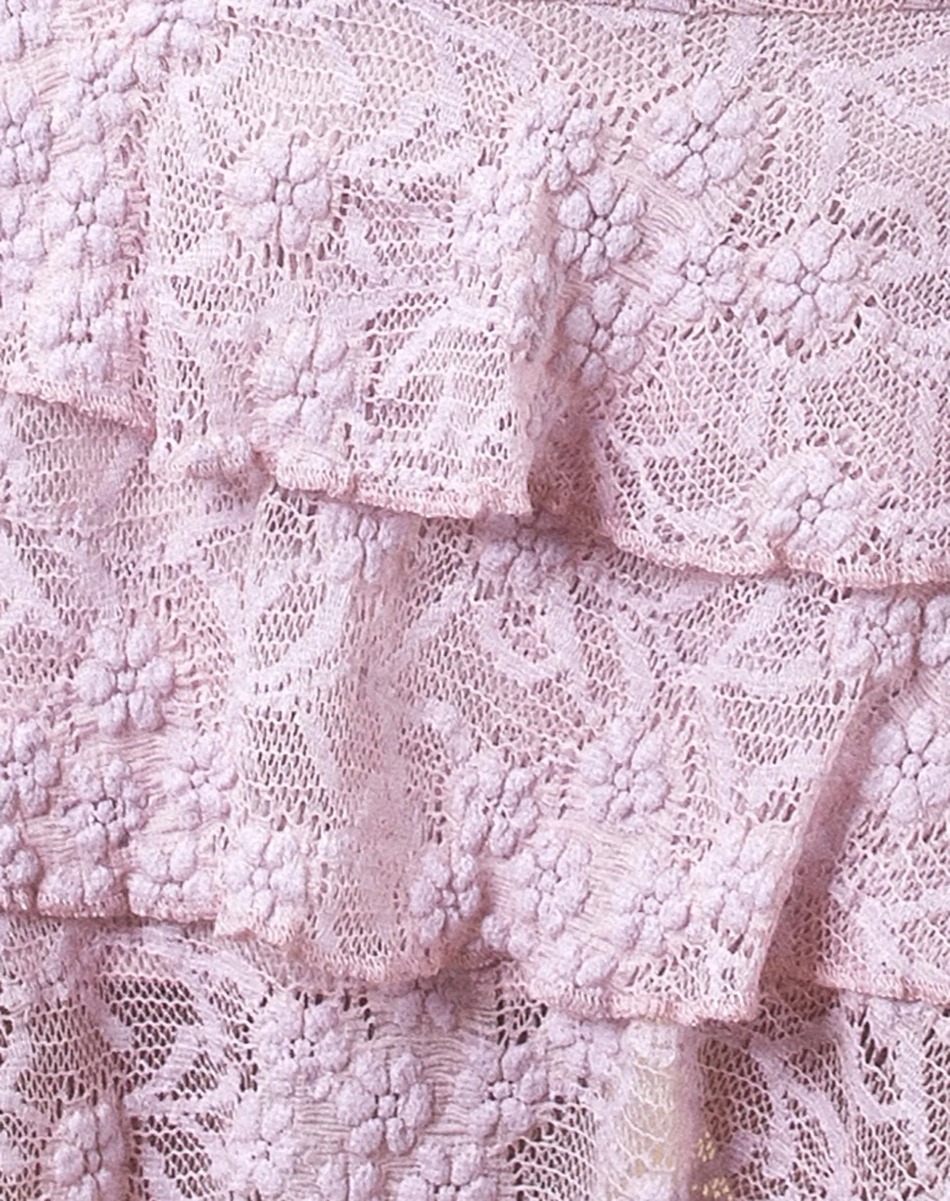 Brisia Mini Dress in Lace Dusty Pink