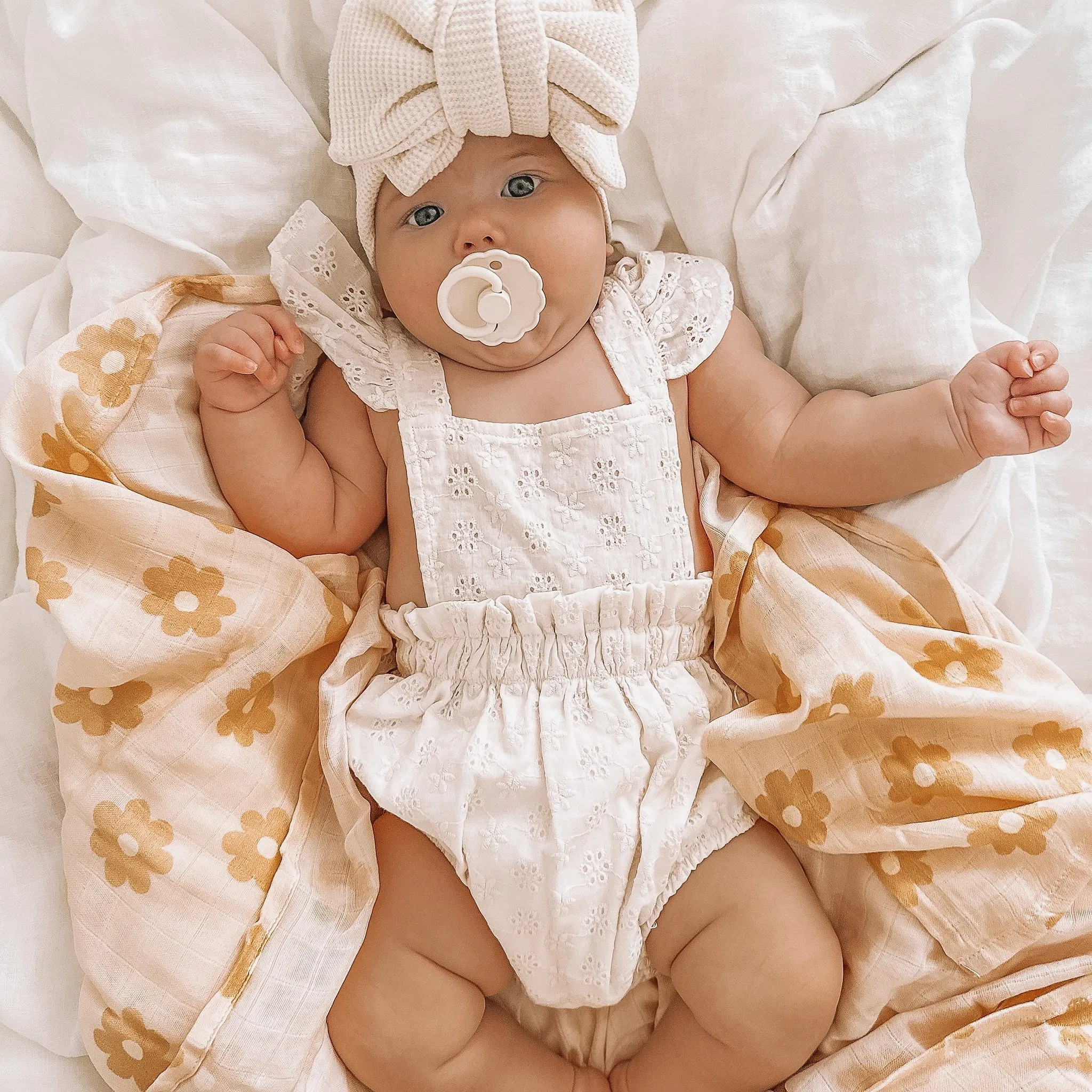 Daisy Chain Organic Muslin Wrap Swaddle