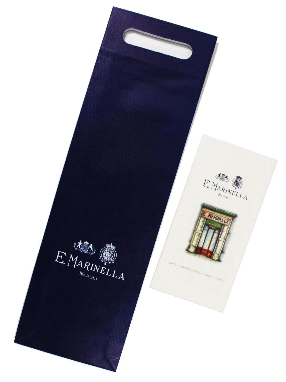 E. Marinella Tie  Dark Blue Green Blue Check Design