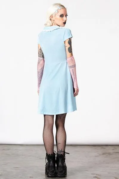 Every Mourning Collar Dress - Pastel Blue -