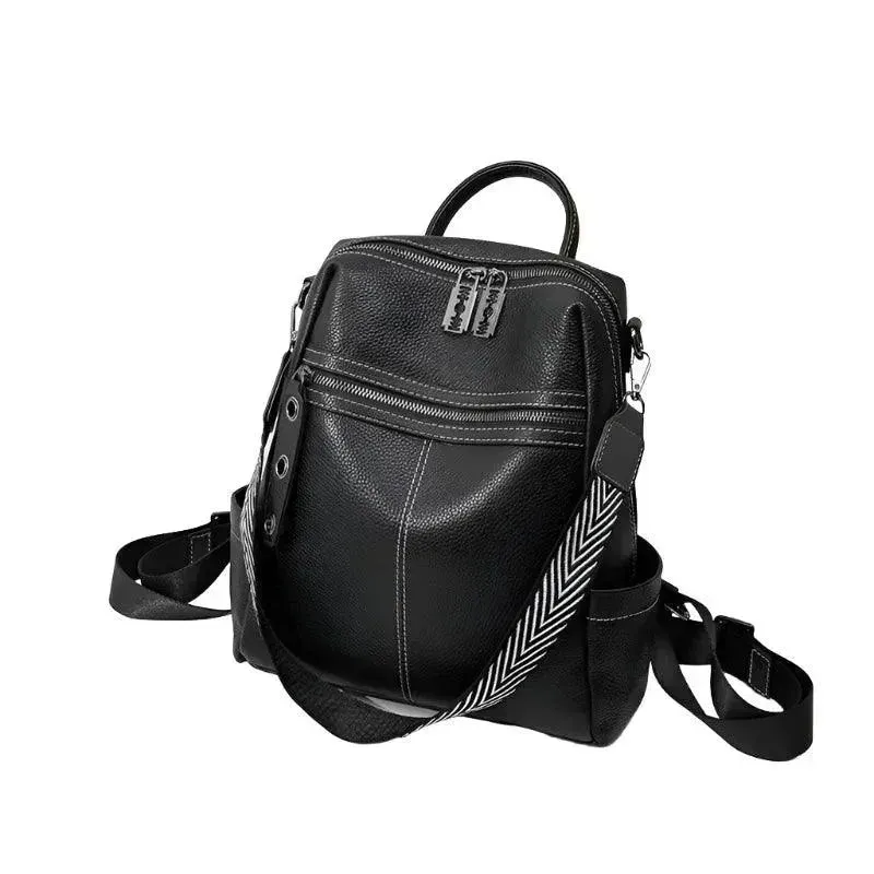 Fashion PU Leather Large School Backpack