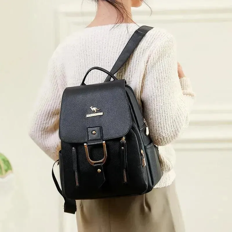 Fashion Retro PU Leather Women's Backpack