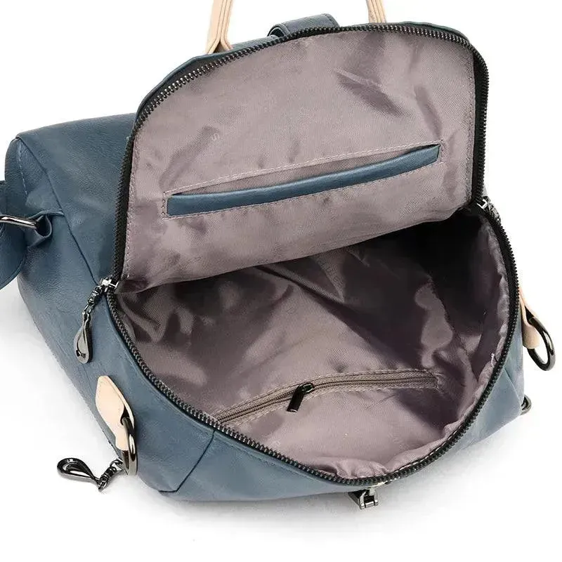 Fashionable Soft Leather Large Backpack