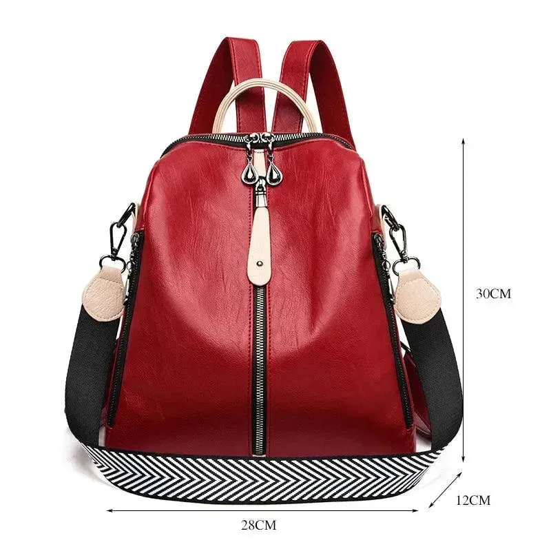 Fashionable Soft Leather Large Backpack