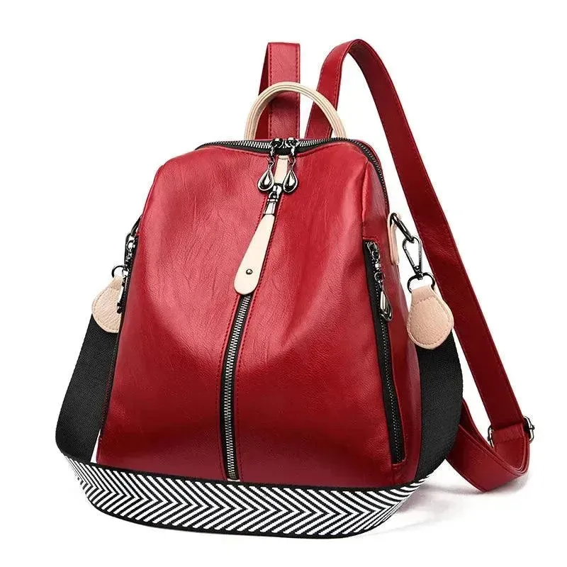 Fashionable Soft Leather Large Backpack