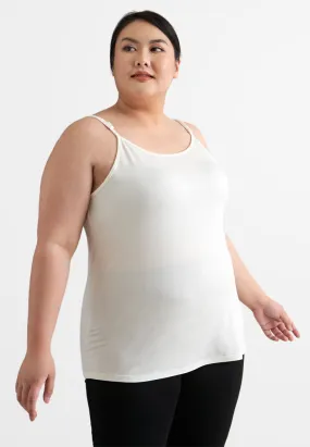 Feena OUTSTANDINGLY SOFT Plus Size Camisole - White