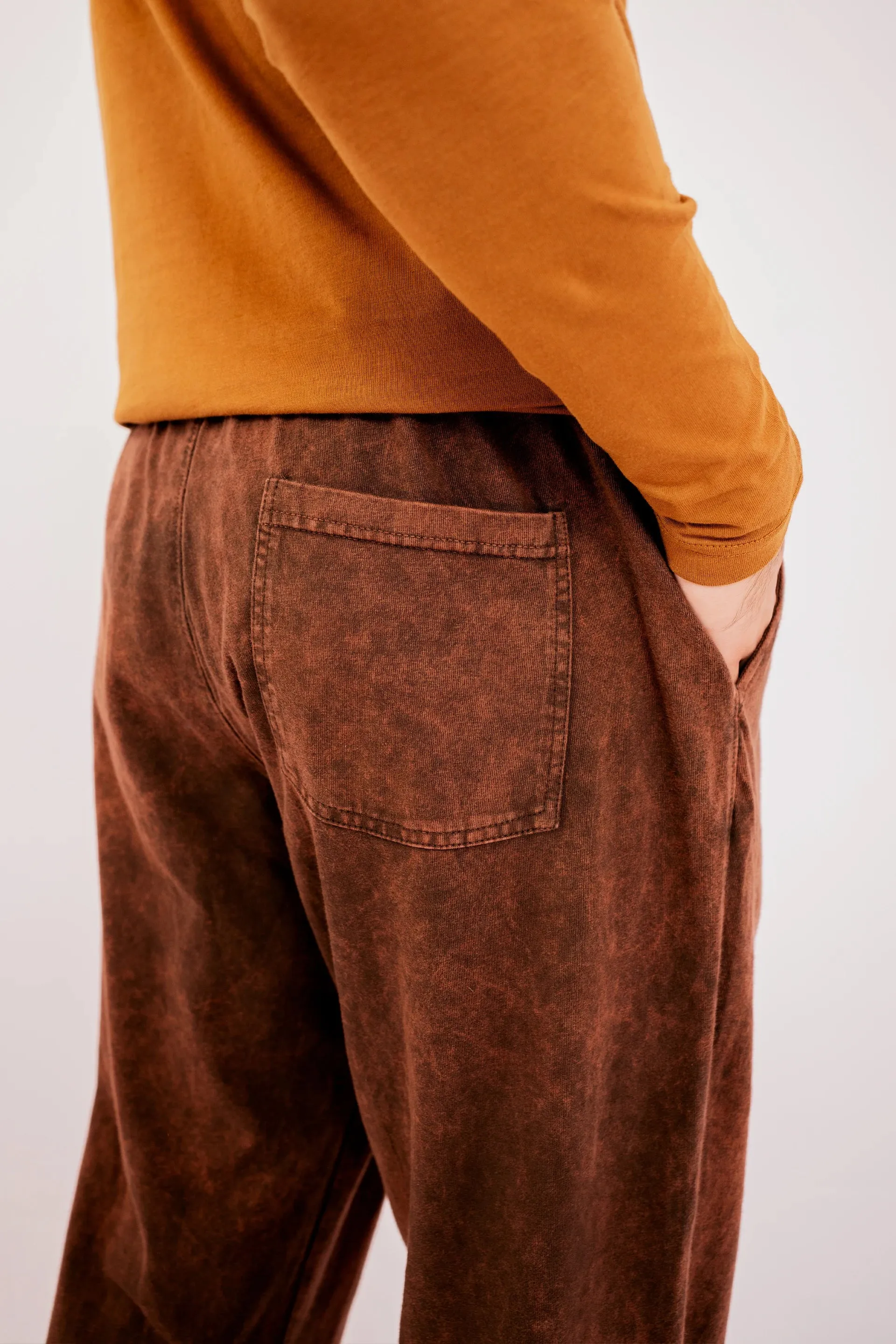 Garment-Dyed Relaxed Fit Trousers