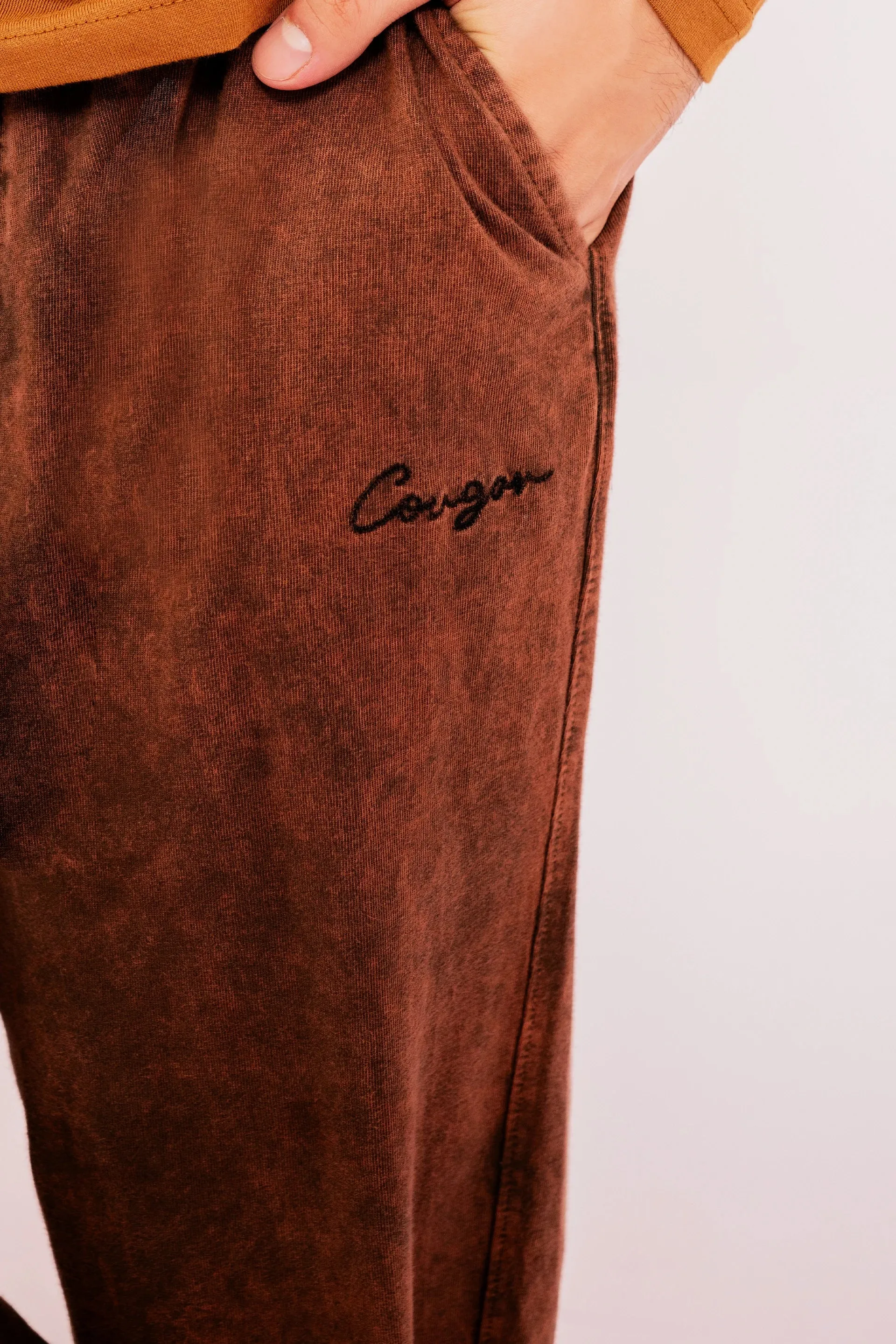 Garment-Dyed Relaxed Fit Trousers