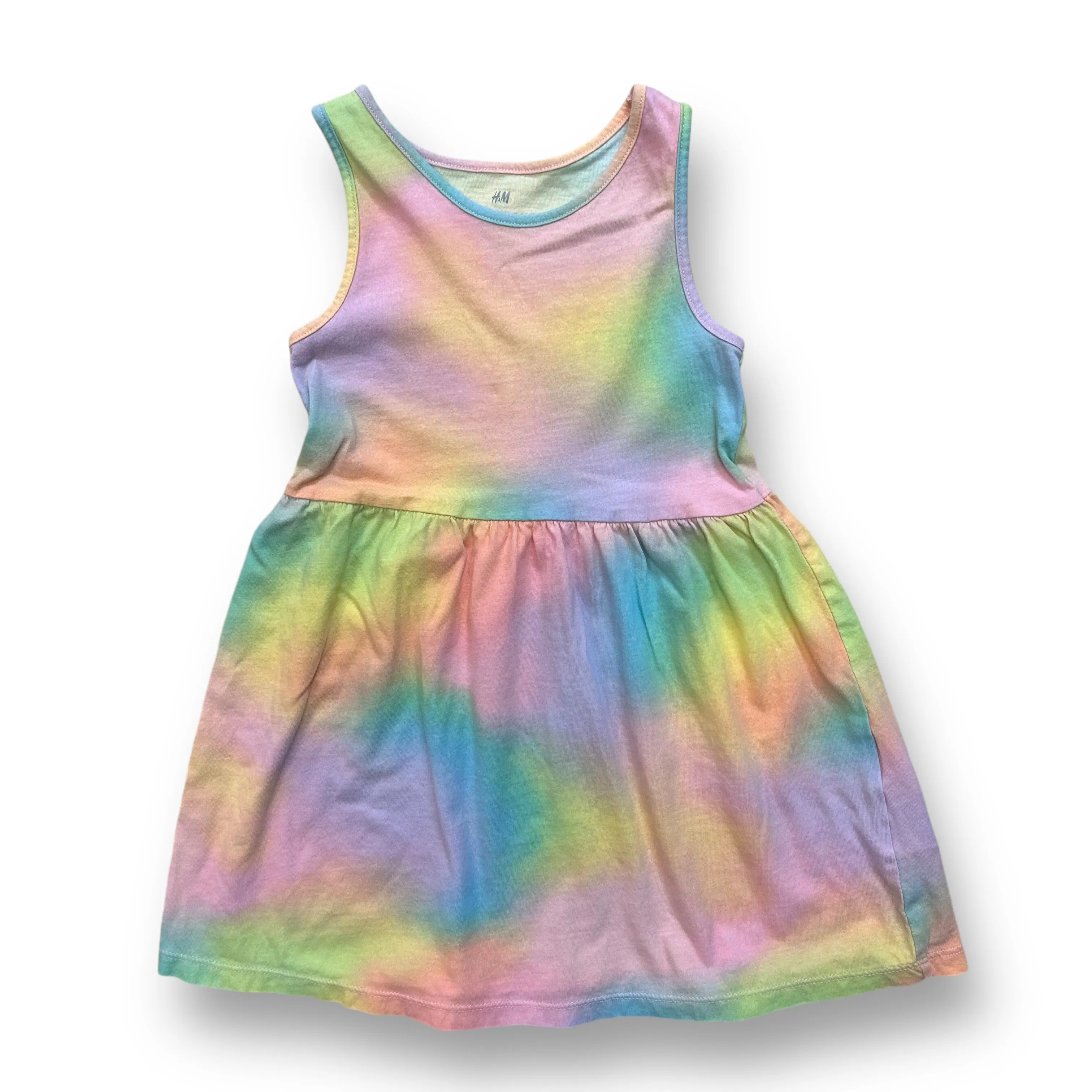 Girls H&M Size 3/4T Pastel Tie Dye Sleeveless Cotton Dress