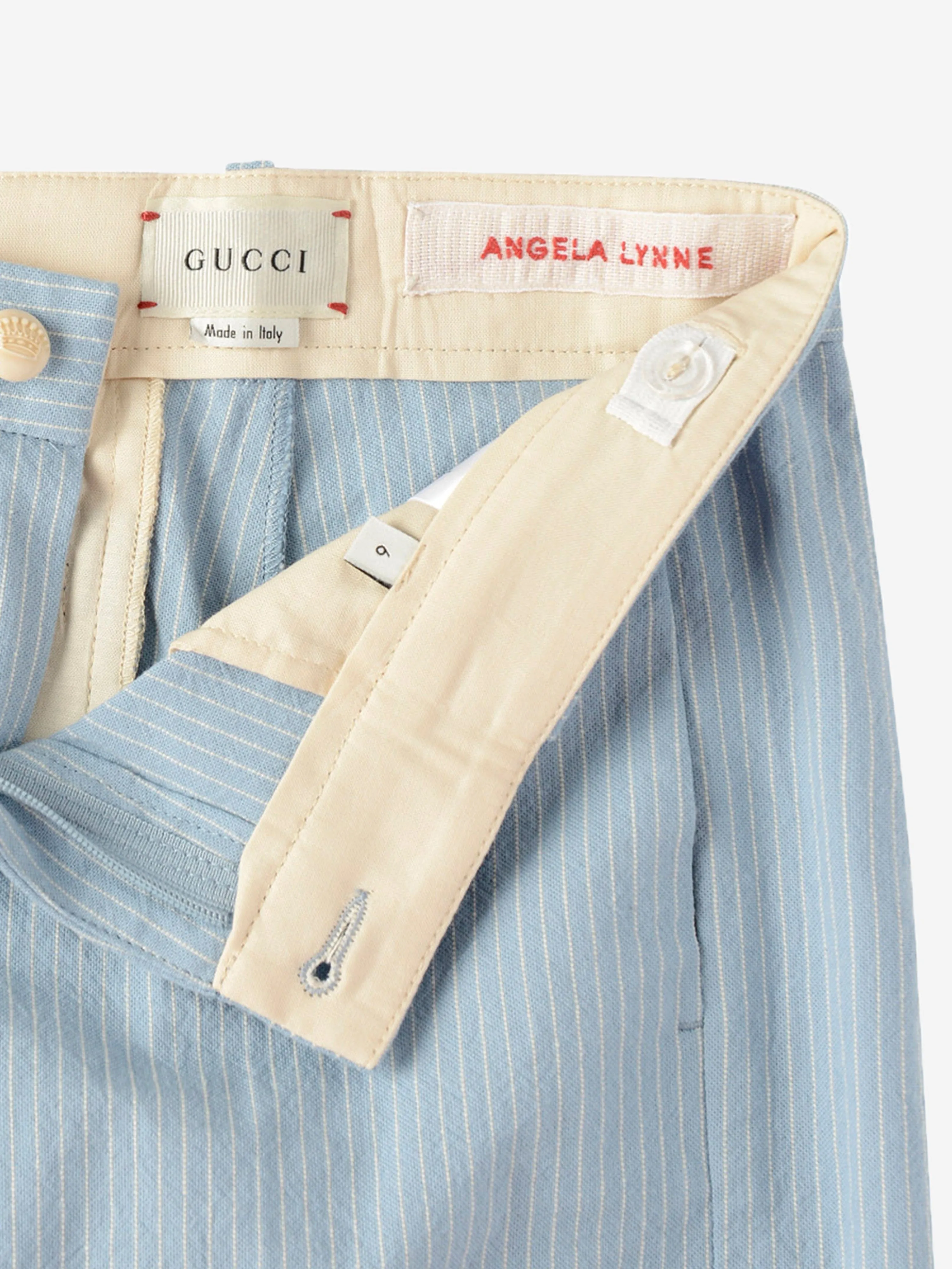 Gucci Boys Light Cotton Striped Trousers