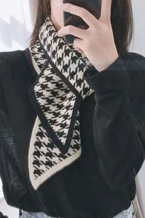 Houndstooth Narrow Scarf