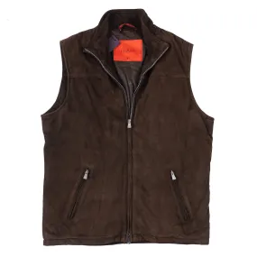 Isaia Soft Suede 'Aqua Leather' Vest