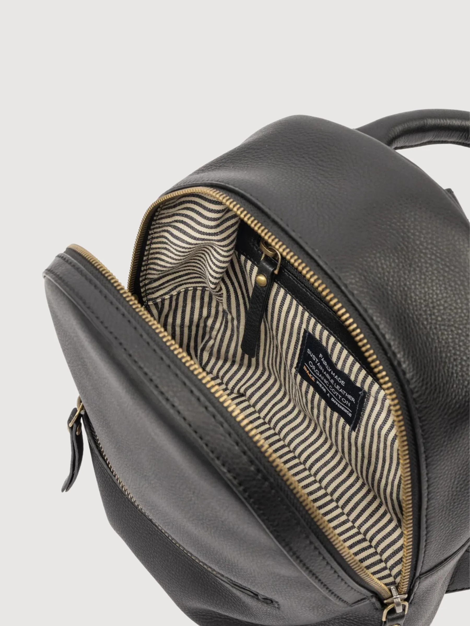 Ivy Mini Backpack - Black Soft Grain Leather