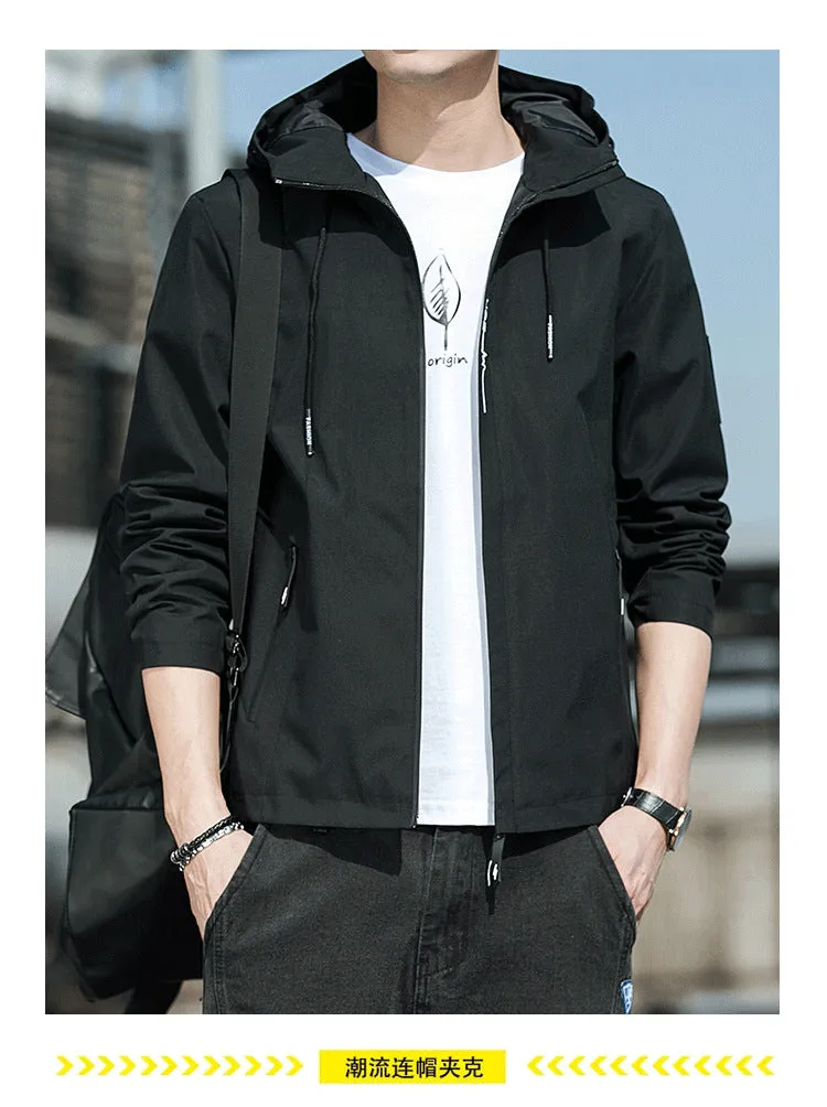 Jacket Hooded Young Trendy Sporty Outerwear