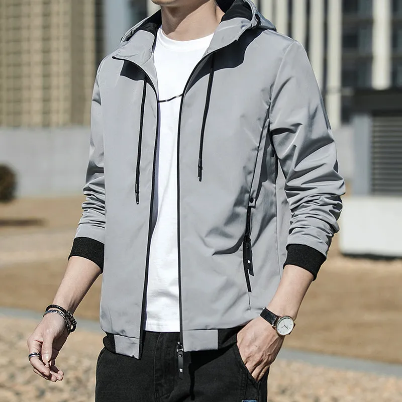 Jacket Hooded Young Trendy Sporty Outerwear