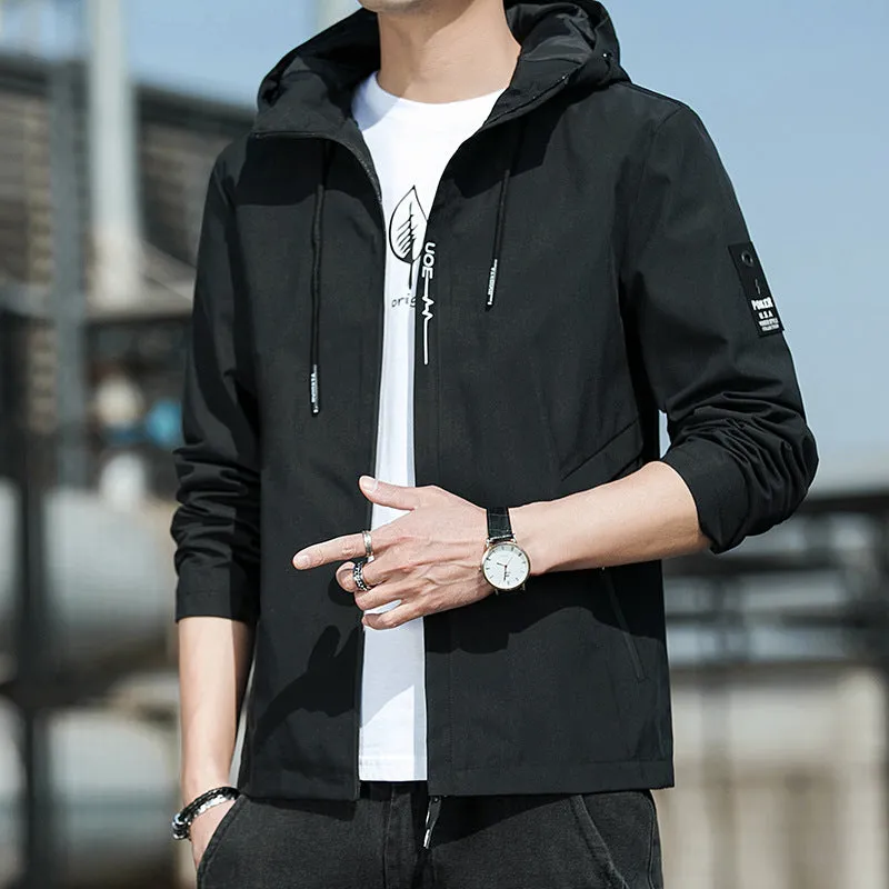 Jacket Hooded Young Trendy Sporty Outerwear