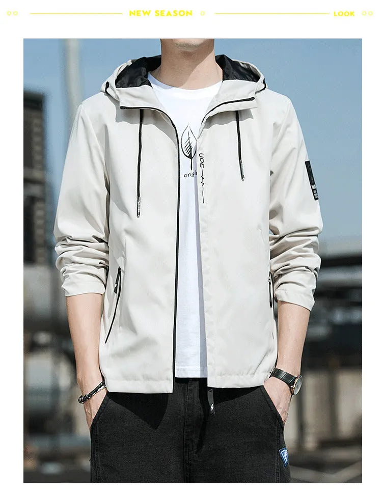 Jacket Hooded Young Trendy Sporty Outerwear