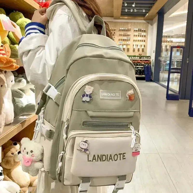 Kawaii Nylon Laptop Backpack