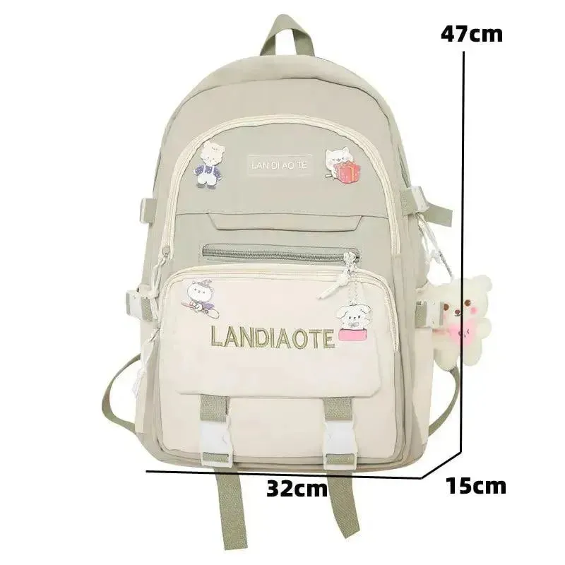 Kawaii Nylon Laptop Backpack