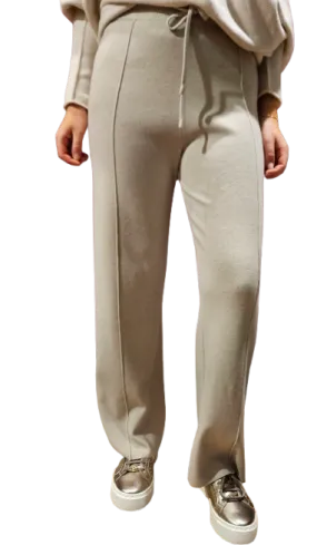 Knitted Relaxed Trouser - Stone