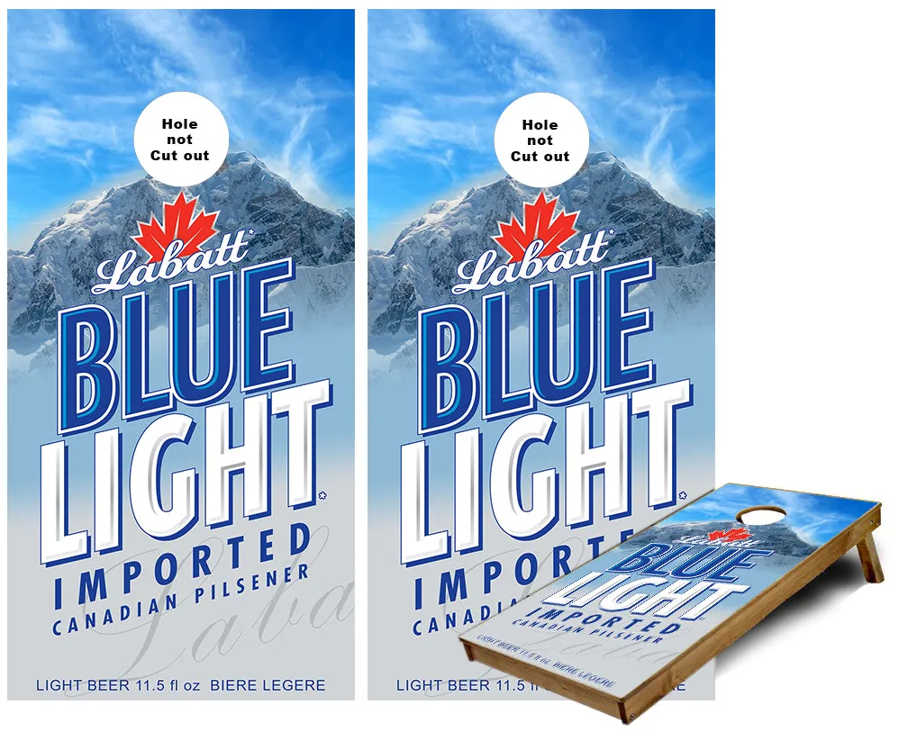 Labatt Blue Light mountains Cornhole Wraps