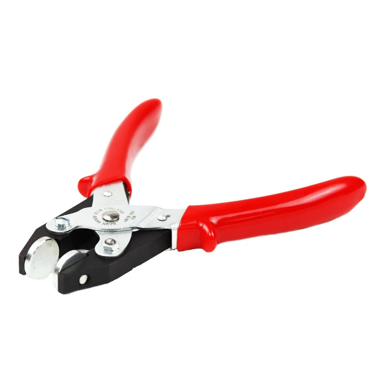 Leather craft hand held rivet press tool - cupped rivet plier