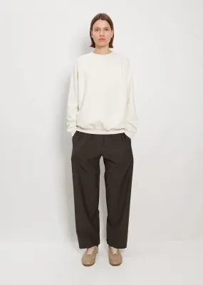 Light Wool Drawstring Trousers — Khaki