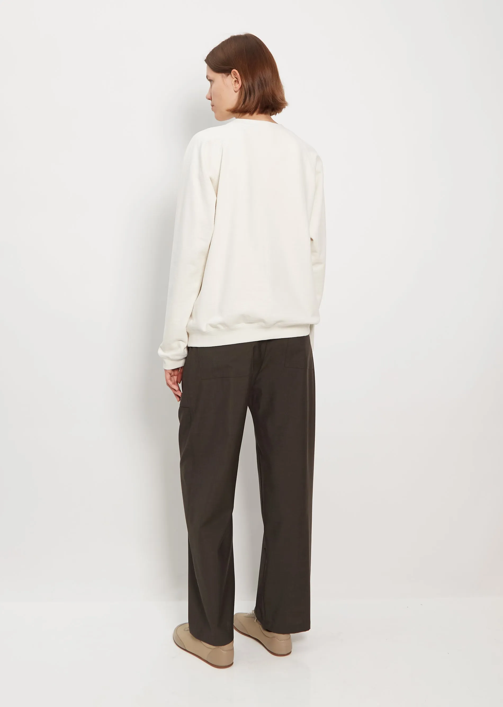 Light Wool Drawstring Trousers — Khaki