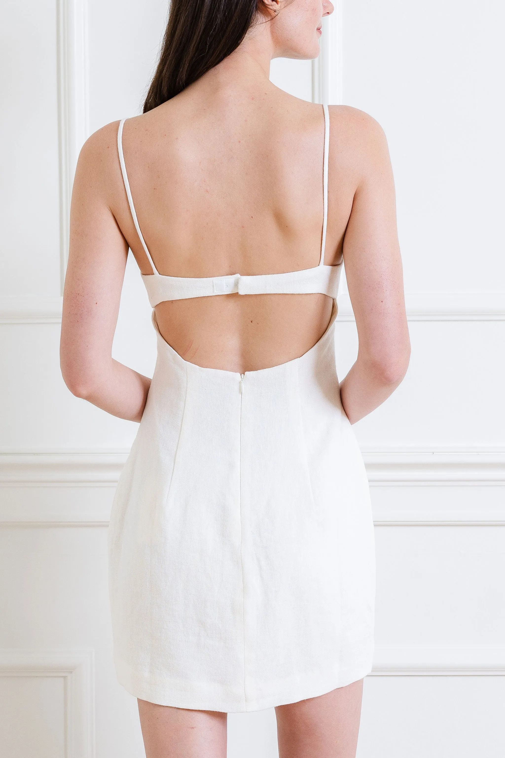 Linen Bra Mini Dress