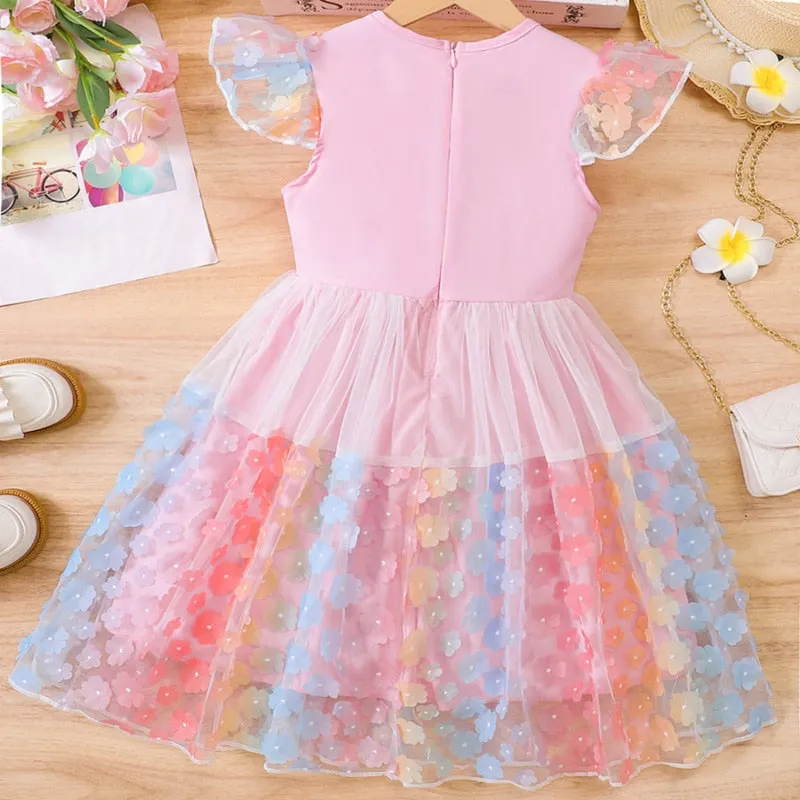 MALIA Flower Tulle Dress