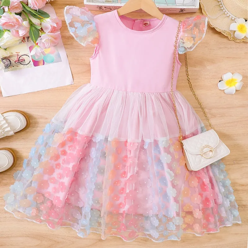 MALIA Flower Tulle Dress