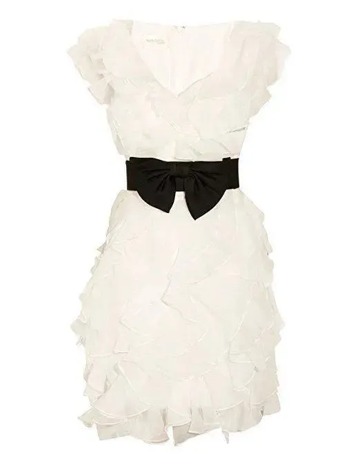 Marchesa Creme Organza Dress