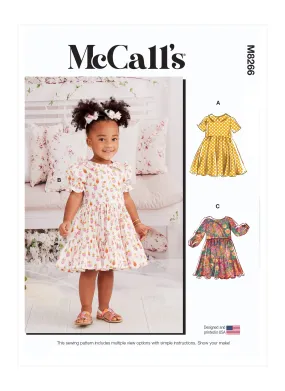 McCall's Pattern M8266 Toddlers' Dresses