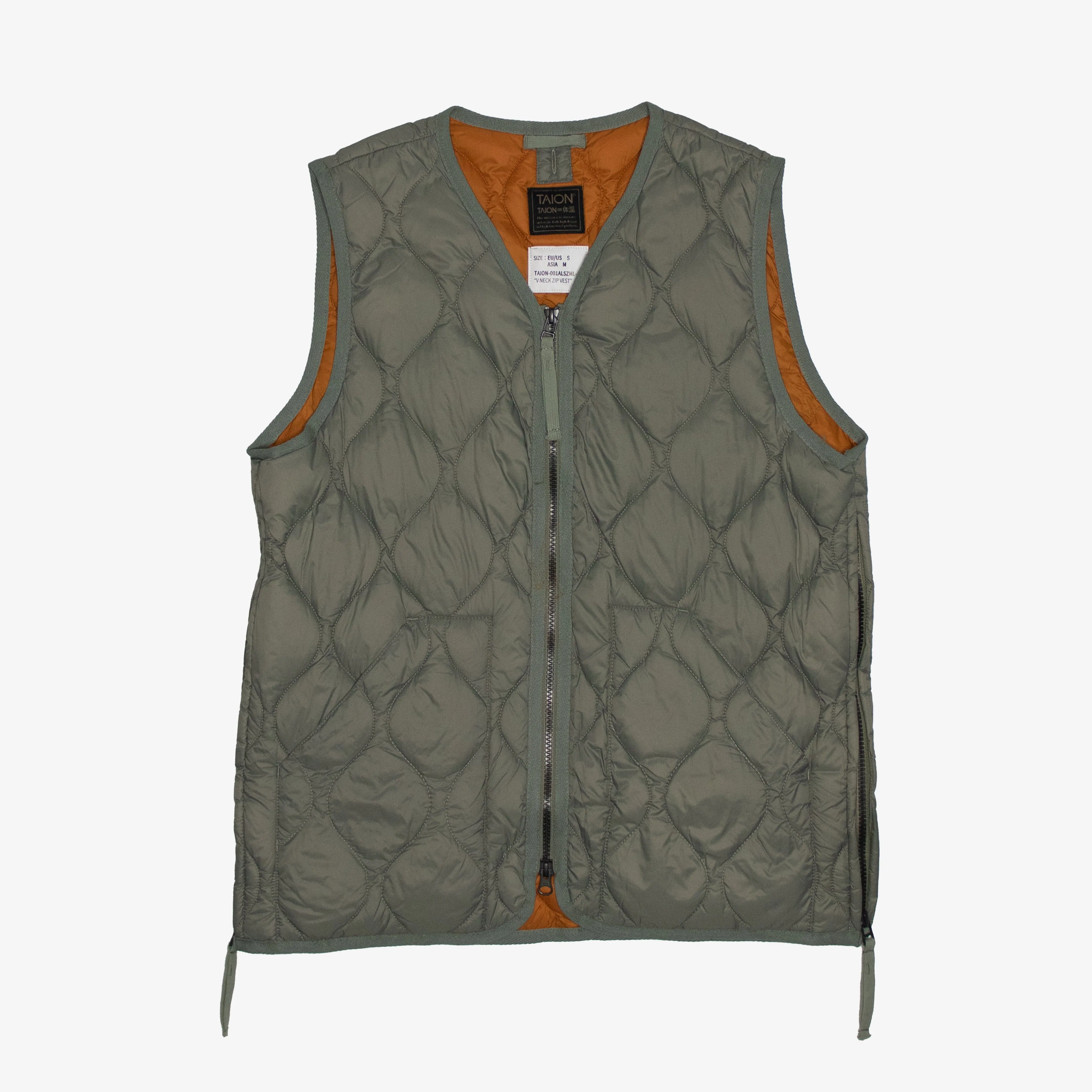 Military V Neck W-Zip Down Vest (Soft Shell)