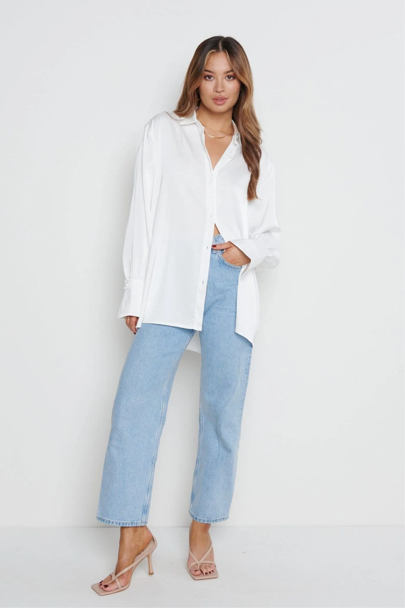 Naomi Relaxed Shirt- White