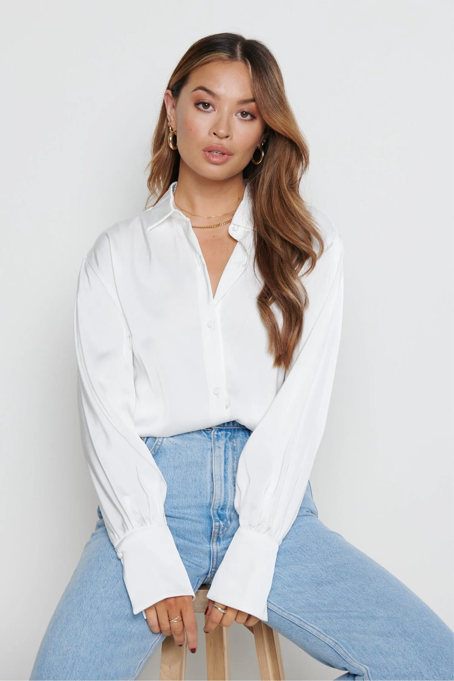 Naomi Relaxed Shirt- White