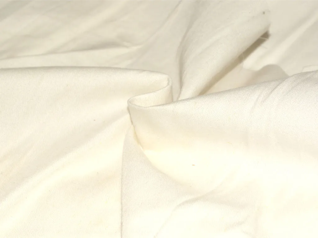 Off White Plain Poly Canvas Fabric (Wholesale)