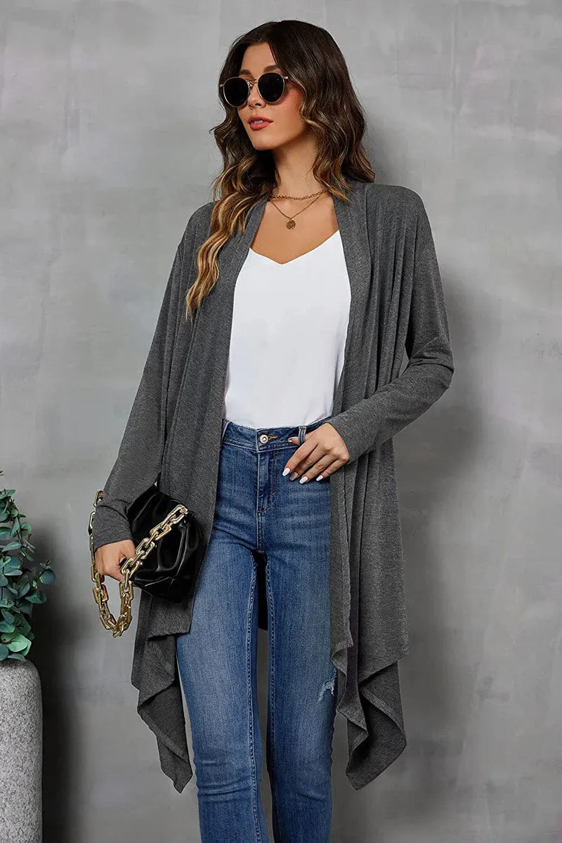 Open Front Cardigan Soft Outerwear - Zeagoo (Us Only)