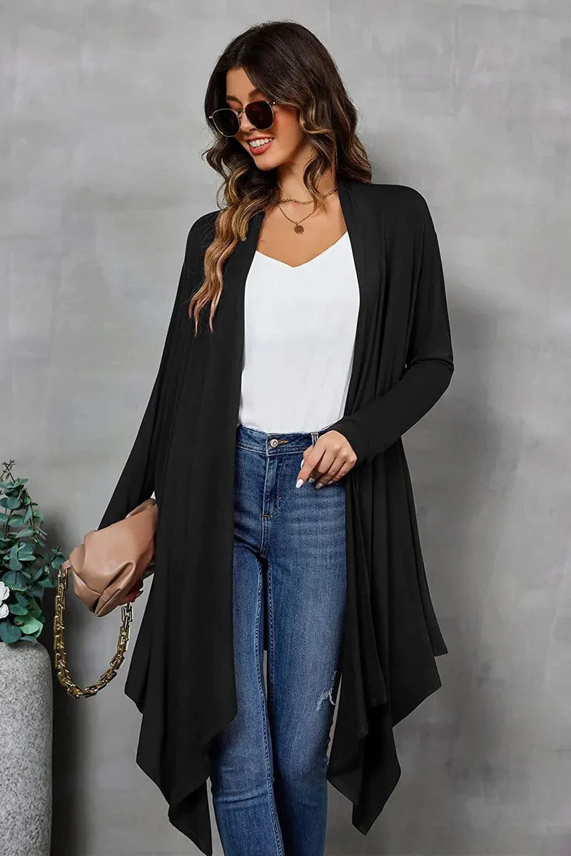 Open Front Cardigan Soft Outerwear - Zeagoo (Us Only)