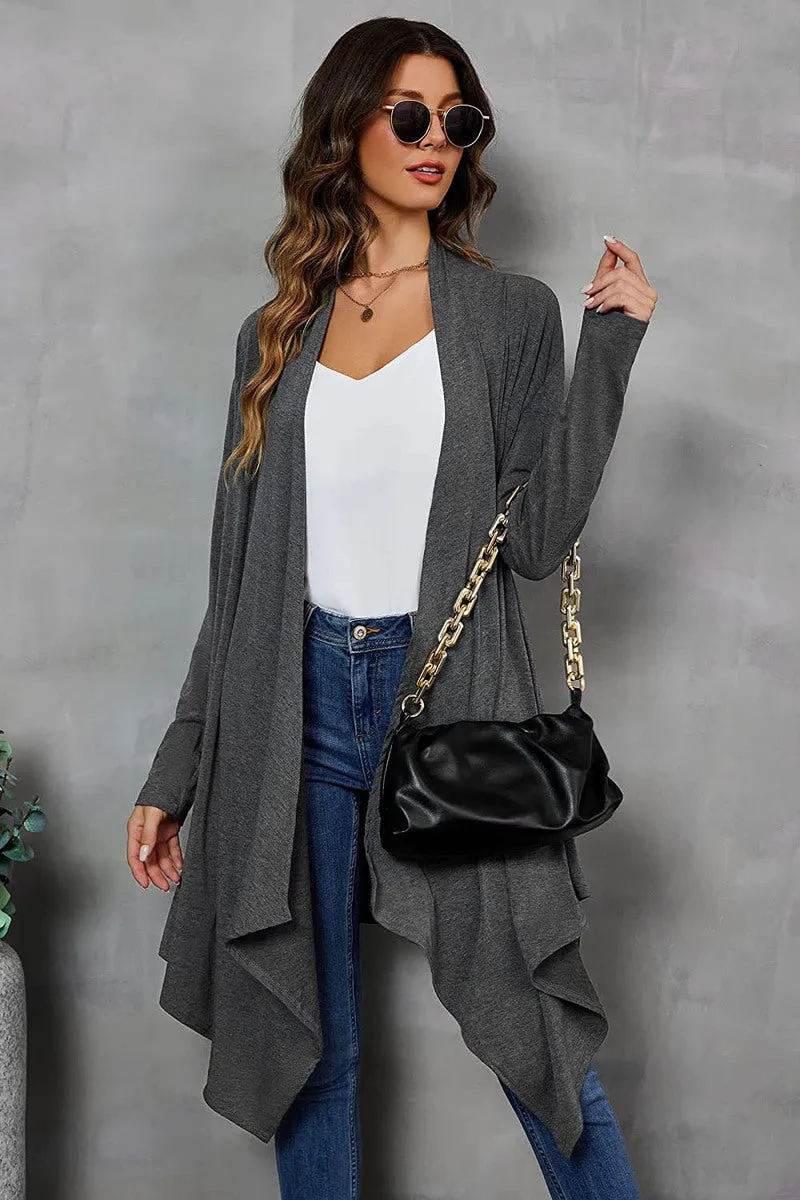 Open Front Cardigan Soft Outerwear - Zeagoo (Us Only)