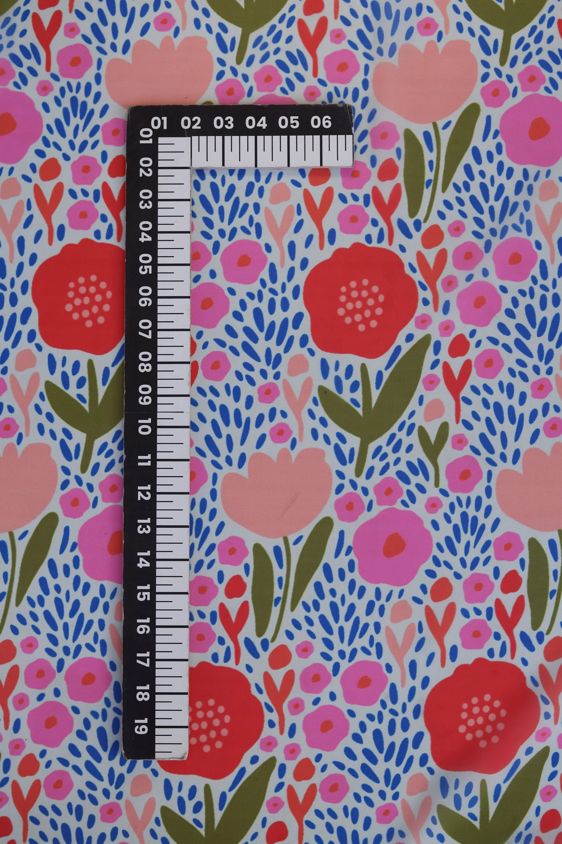 Pastel Floral Pattern Printed Georgette Fabric