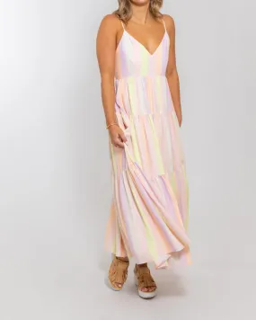 Pastel Stripe Maxi Dress in Pastel | Pastel